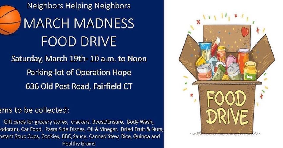 Join Us – March Madness Food Drive, March 19!