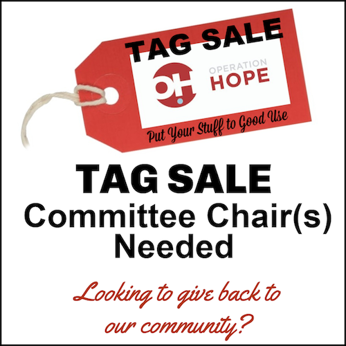 Seeking Tag Sale Committee Chair(s)
