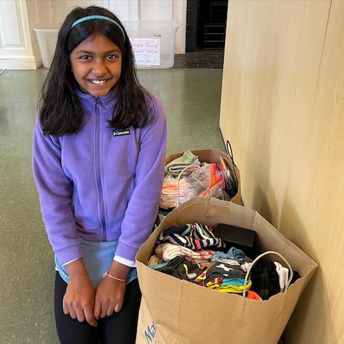 McKinley School Collects Socks for Operation Hope