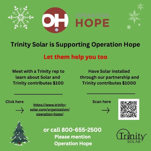 Community Partner Trinity Solar Wishes You a Happy Holiday Season!