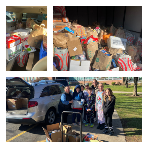 Osborn Hill School Drive Collects Over 5,000 Cans for Pantry