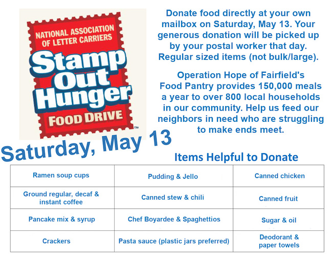 Help Us Stamp Out Hunger on May 13 – Postal Food Drive