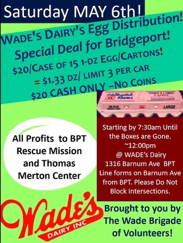 The Wade Brigade Sells Eggs on May 6