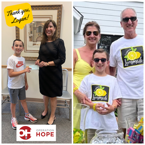 Logan’s Lemonade Stand Raises $4,100 for Operation Hope