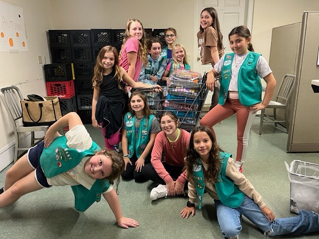 Girl Scout Troop 30447 Makes “Birthday Boxes” for Pantry Clients