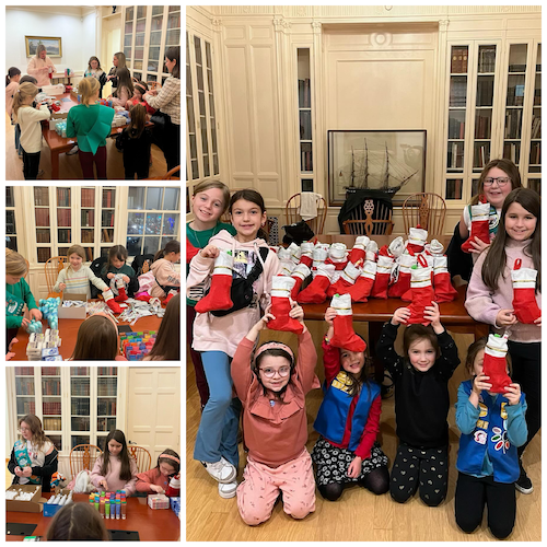 McKinley Daisy & Junior Girl Scouts Stuff Stockings for Operation Hope