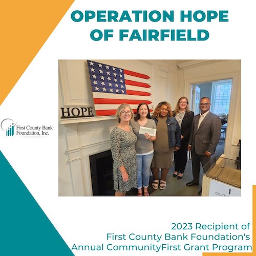 Operation Hope Receives 2023 First County Bank CommunityFirst Grant