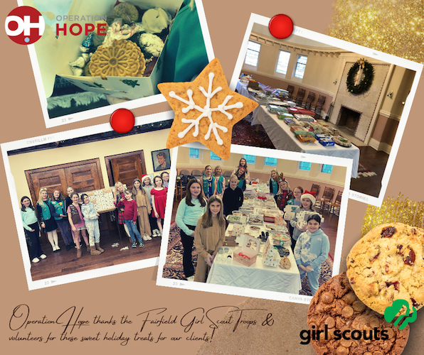 Fairfield Girl Scout Troops Donate 200 Dozen Cookies for Client Christmas Baskets