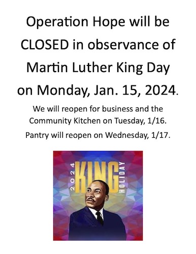 Martin Luther King Jr. Day Closure