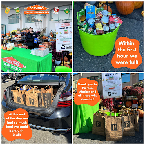 Thanks to SERVPRO Team Luciani + Palmer’s Market for the Pantry Donations