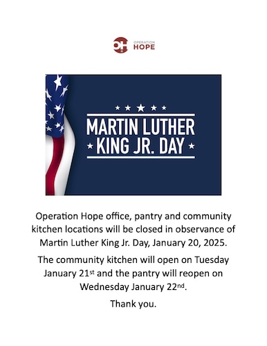 MLK Jr. Day Closure