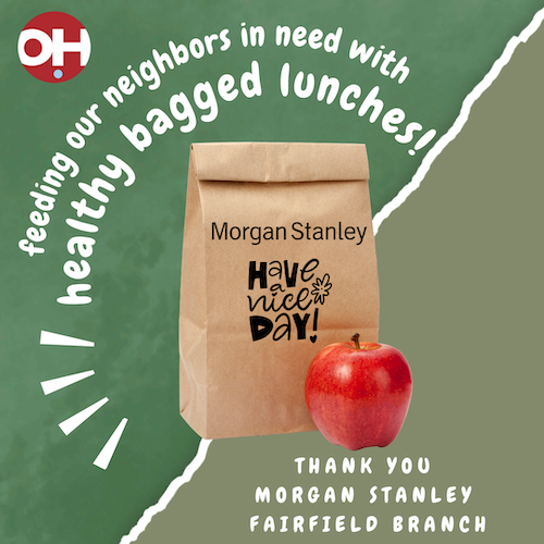 Morgan Stanley Fairfield Office Gives Back: Makes Bagged Lunches for Operation Hope