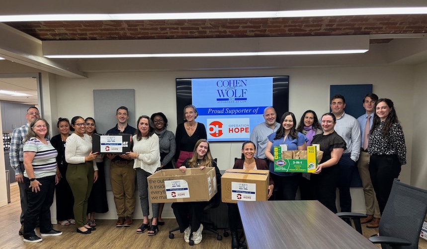 Cohen & Wolf Prepares Bagged Lunches for Neighbors in Need