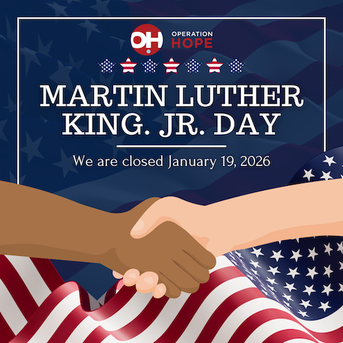 Operation Hope Closed for MLK Jr. Day, January 19