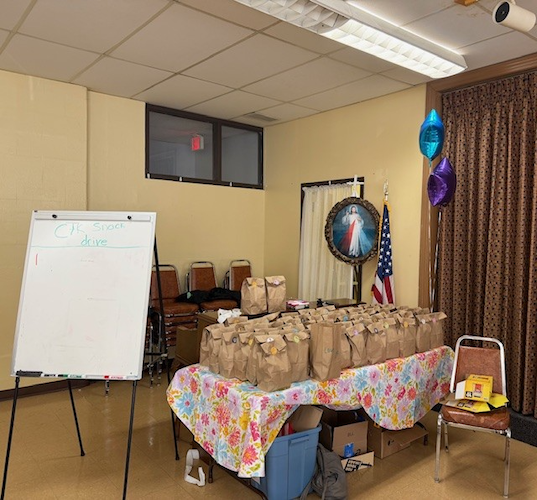 Christ the King in Trumbull Parish Donates Snack Bags to Operation Hope