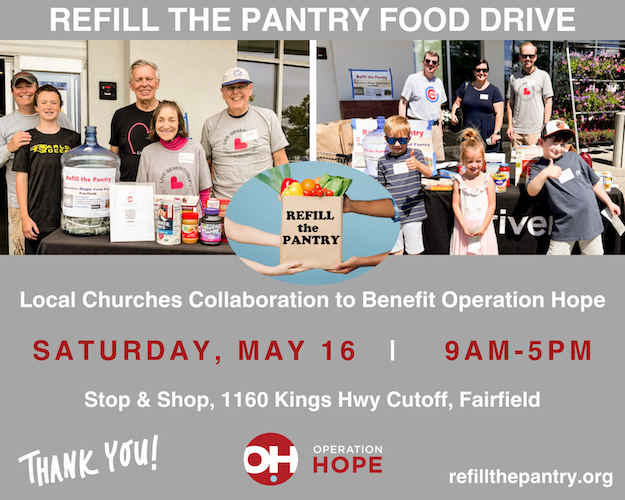 Swing by the Refill the Pantry Food Drive on May 16