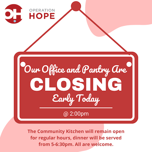 Closing Early Today, October 9